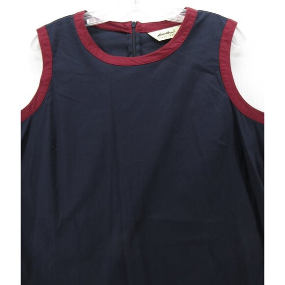 VINTAGE Eddie Bauer Dress XL Shift Tank Cottagecore Classic Zip Up - Picture 2 of 9